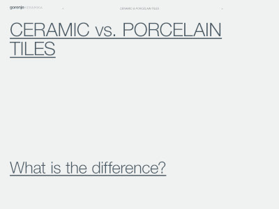 CERAMIC vs. PORCELAIN